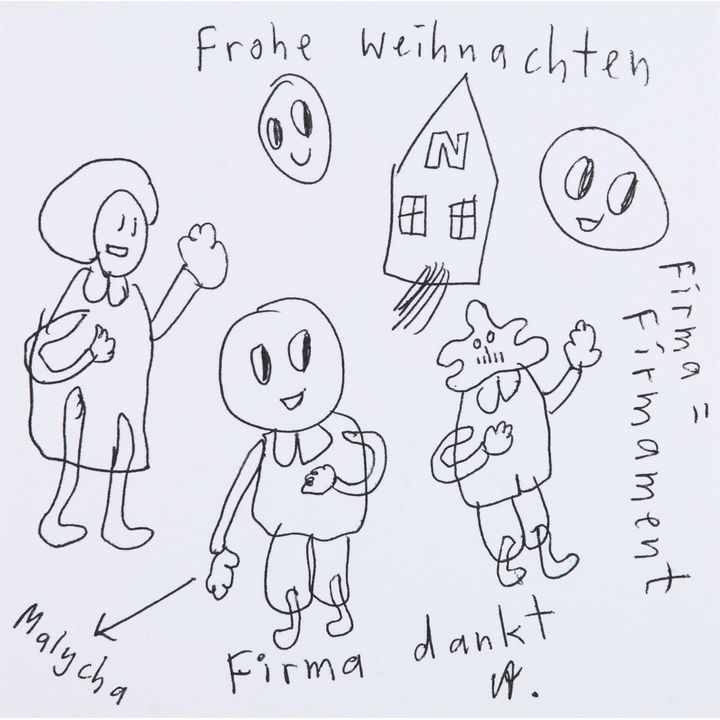 André Butzer Untitled (Frohe Weihnachten ...) 2021