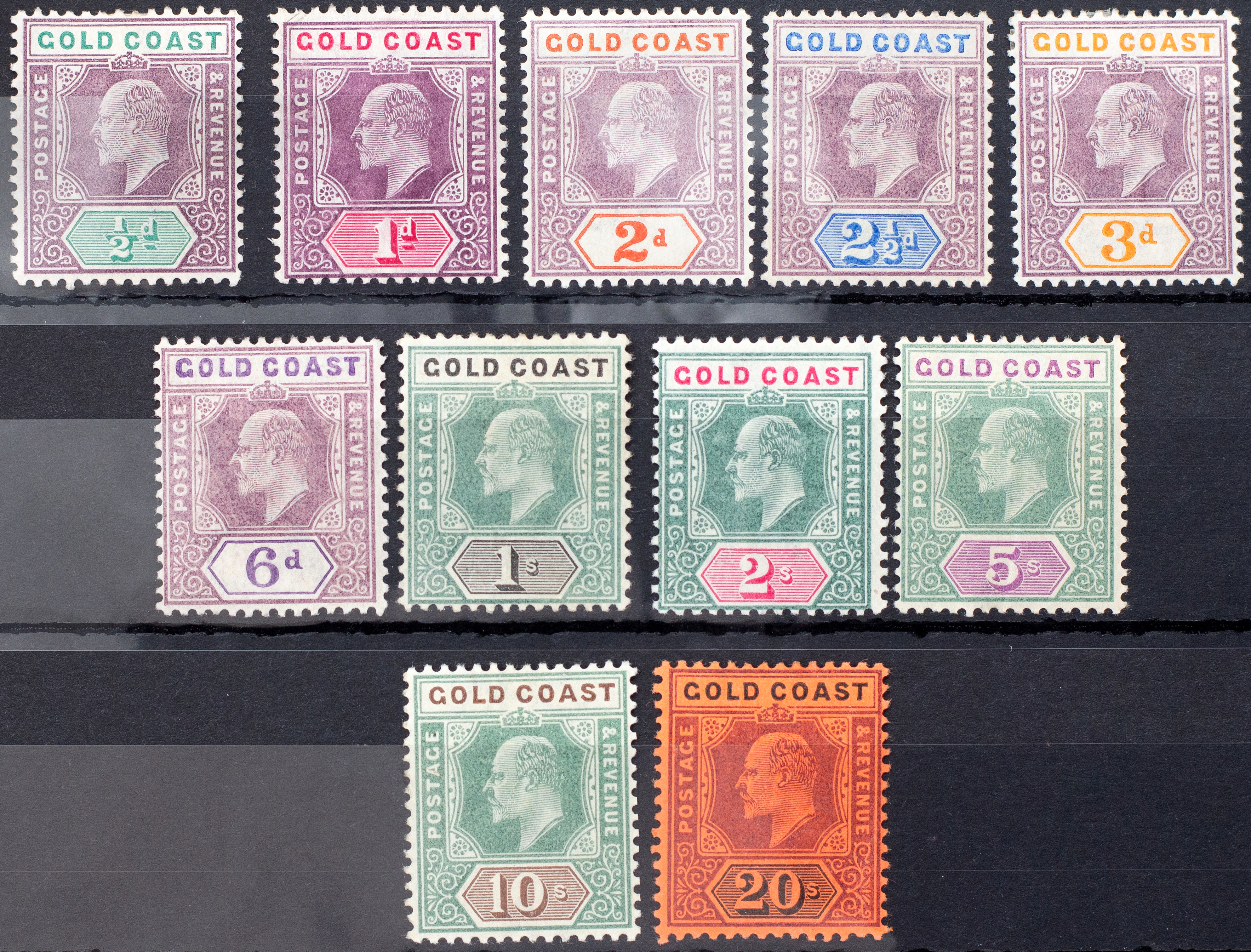 Edward VII, Gold Coast, Definitives, 1902, Good