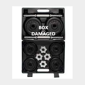 GetUp Weight Plate Dumbbell Set with Plastic Suitcase - 20kg (BOX DAMAGED)| DR 51482/2872 B8 (S3)