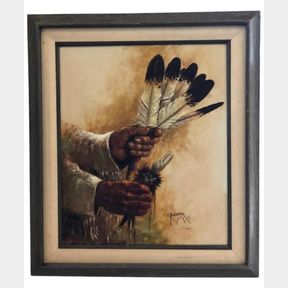 Robert Yellowhair Original Oil Painting