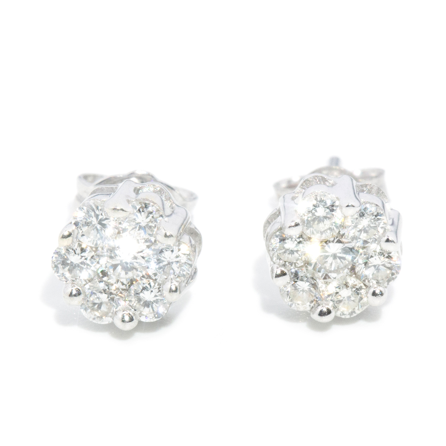 Diamond Cluster Earrings