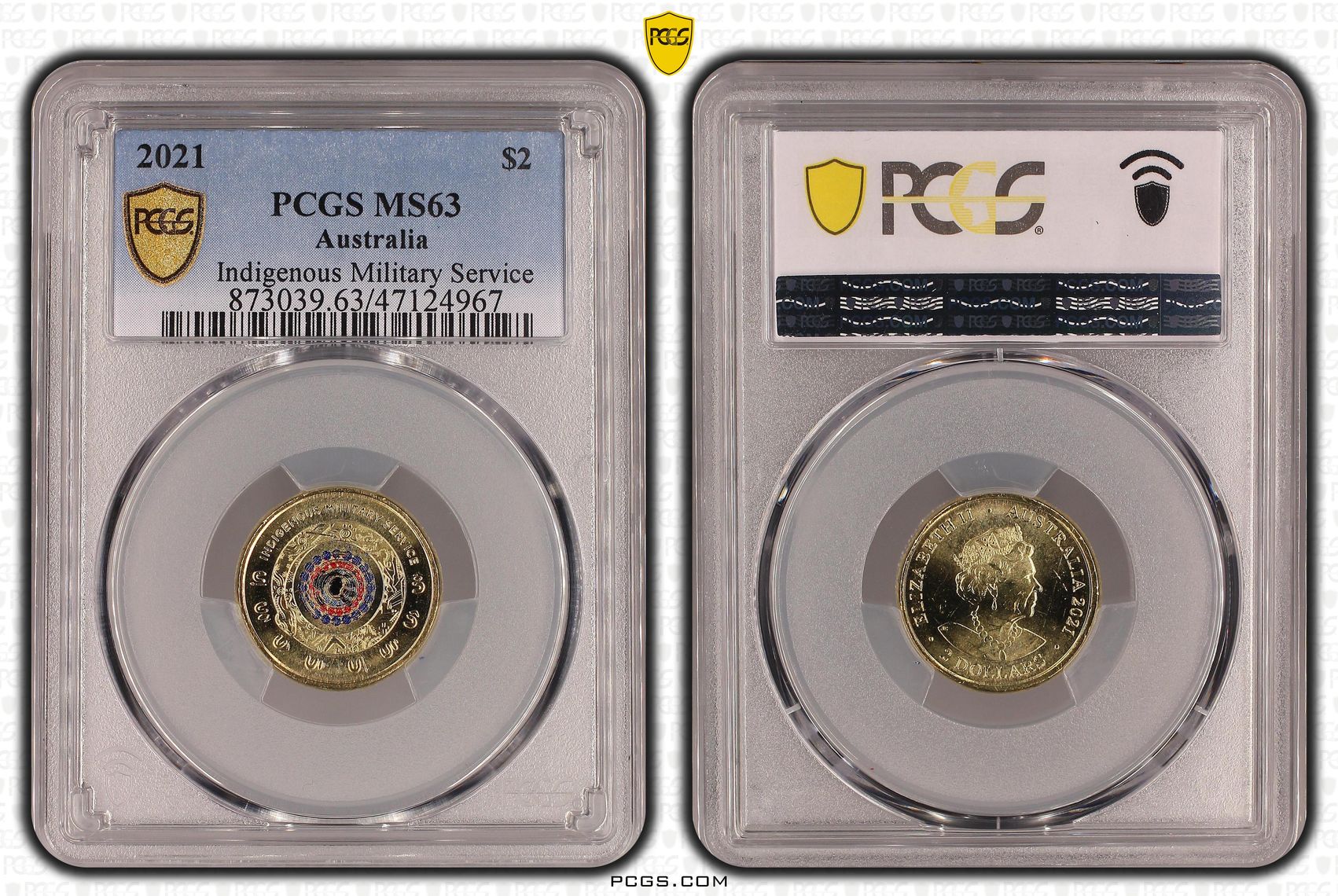 Elizabeth II, Indigenous Military Service, Two Dollar, 2021, PCGS MS63