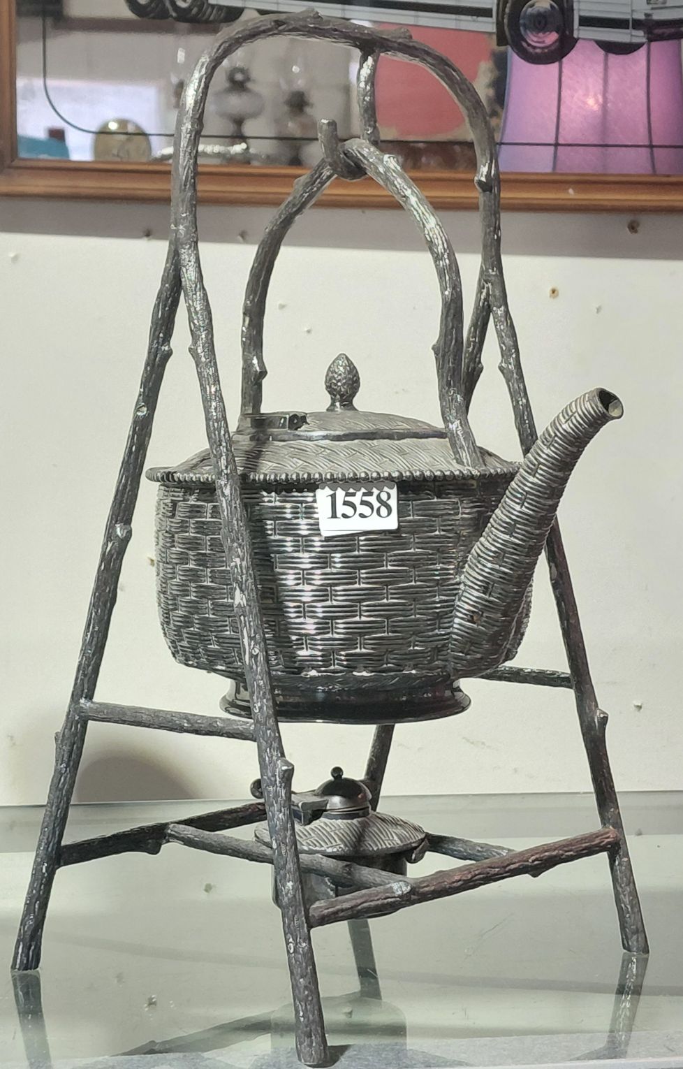 Victorian Brittania Silver Spirit Kettle