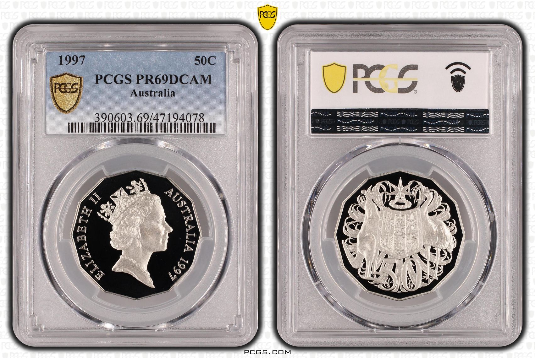 Elizabeth II, Fifty Cent, 1997, PCGS PR69DCAM