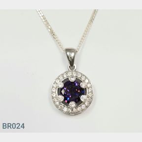 STERLING SILVER PENDANT AND CHAIN - 51543/174