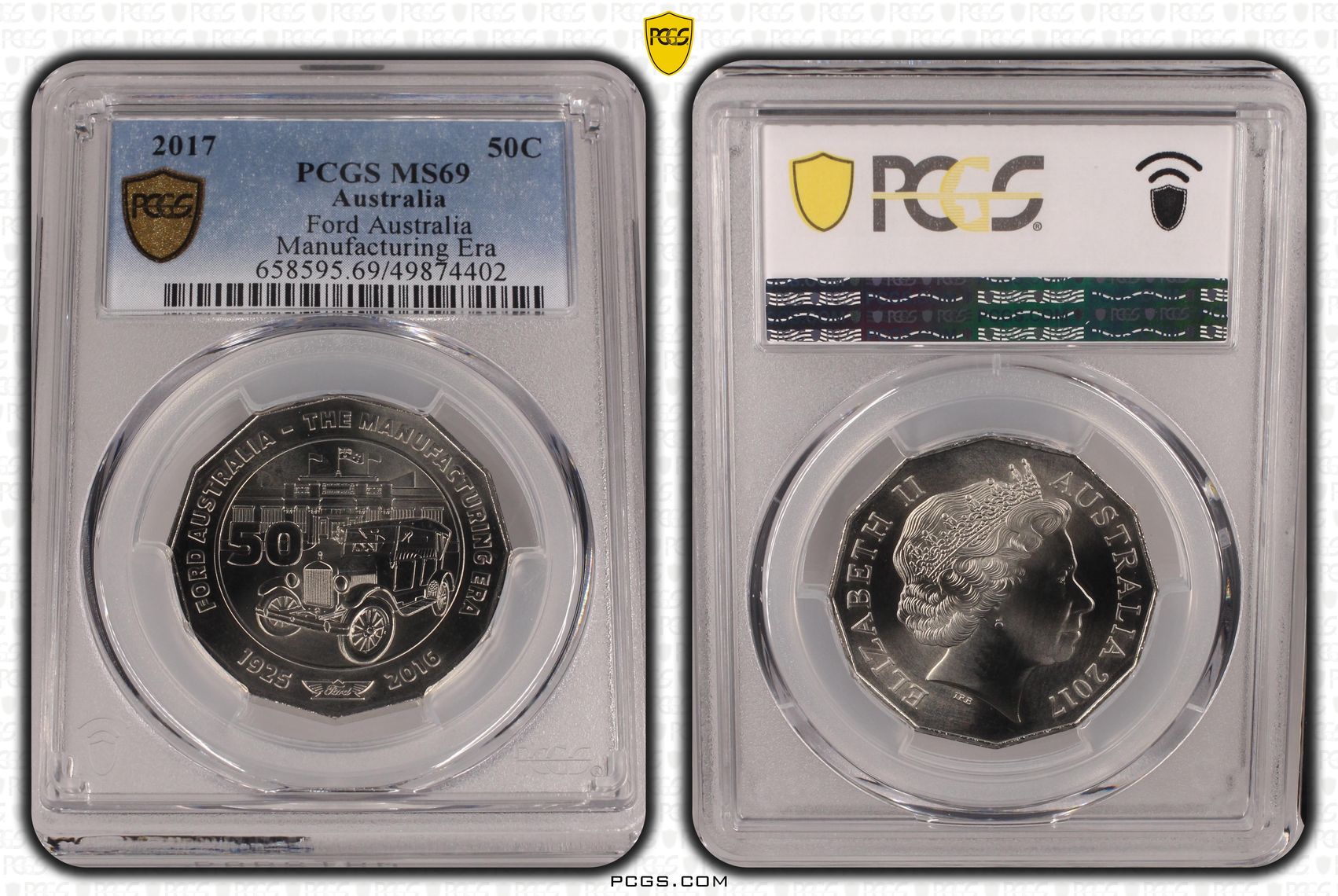 Ford Australia - Manufacturing Era , Fifty Cent, 2017, PCGS MS69
