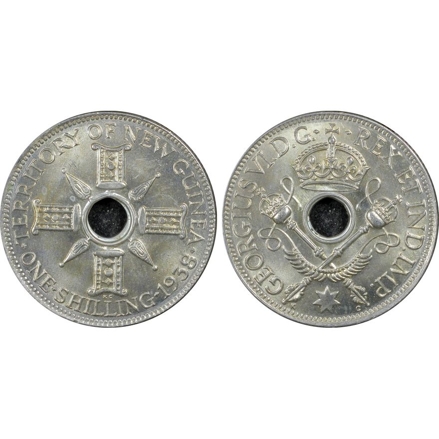 New Guinea, Shilling, 1938, PCGS - MS66