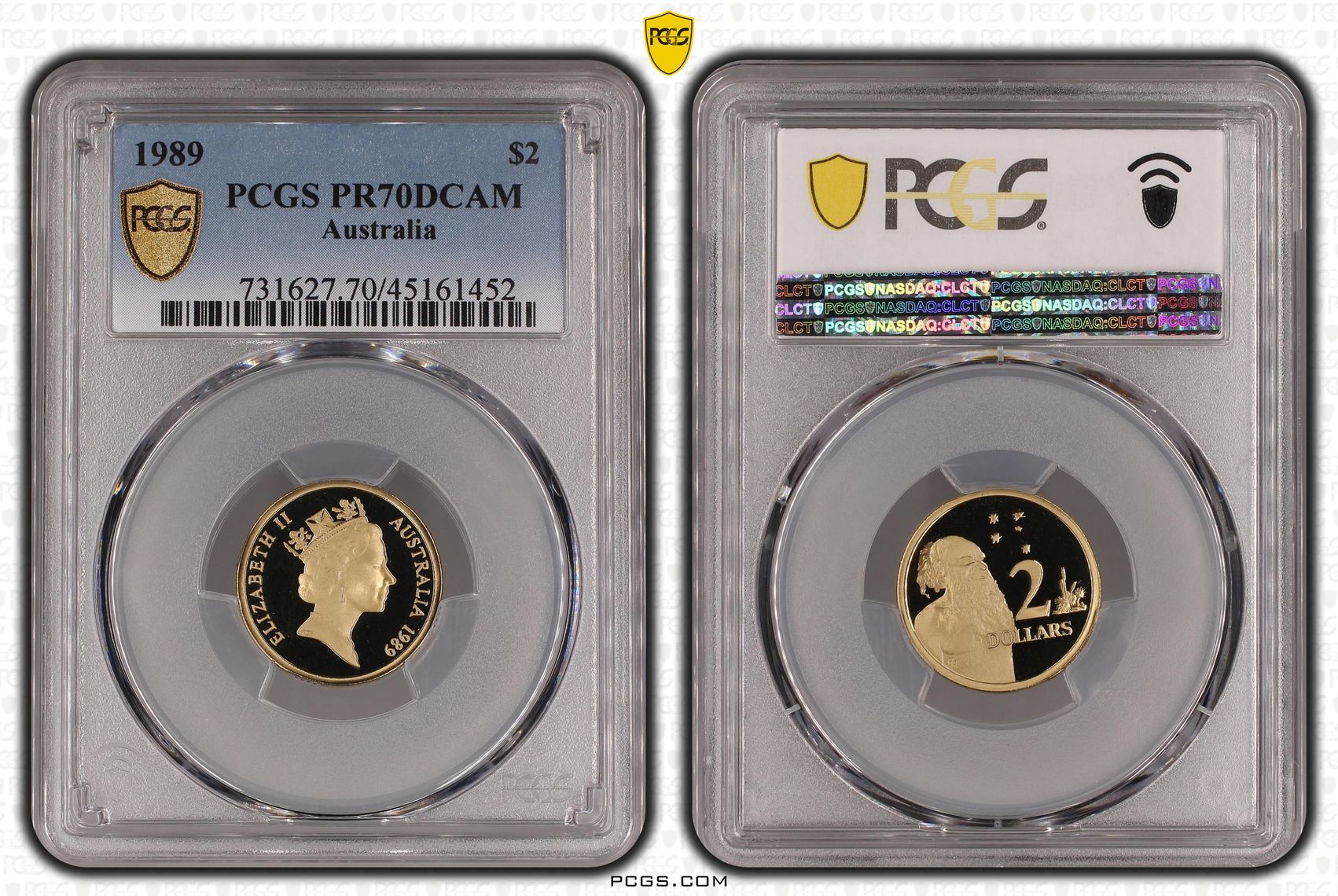 Elizabeth II, Two Dollars, 1989, PCGS PR 70DCAM