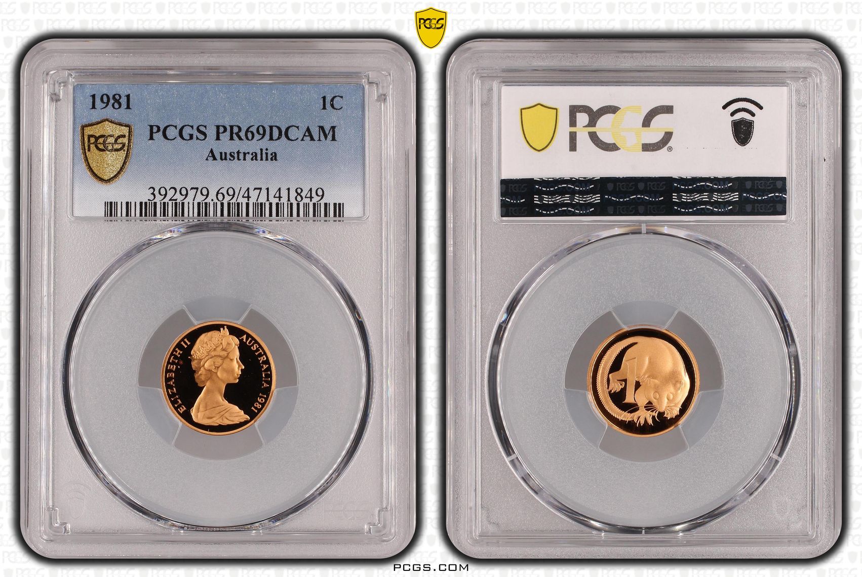 One Cent, 1981, Pcgs Pr69dcam