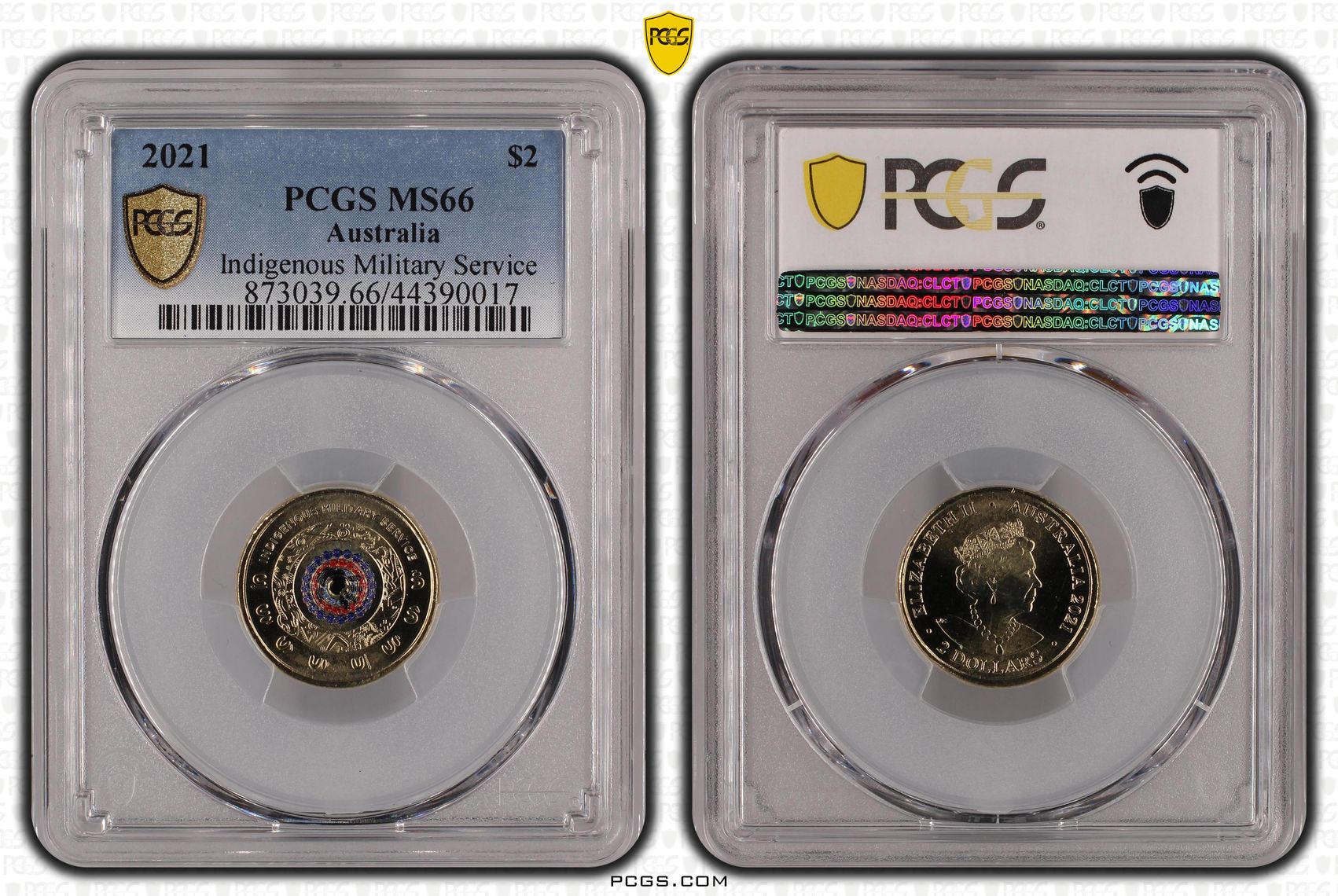 Indigenous Military Service, Two Dollar, 2021, PCGS MS66