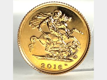 2016 ELIZABETH II GOLD HALF SOVEREIGN