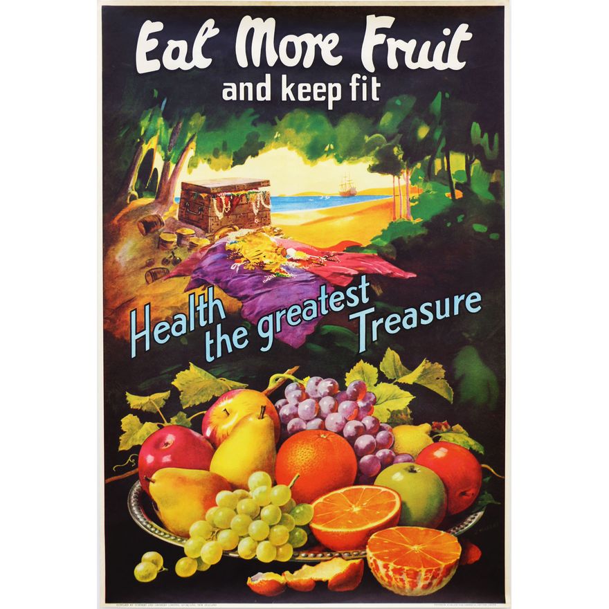 POSTERS - EAT MORE FRUIT [2x] - Health the Greatest Treasure