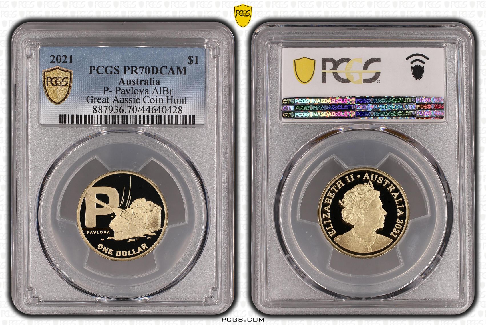 2021 Australia One Dollar, $1 P- Pavlova AlBr PCGS - PR70DCAM POP 15/0 -428
