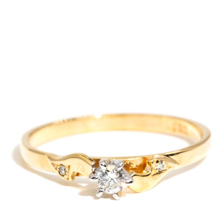 Vintage Diamond 9ct Gold Ring,