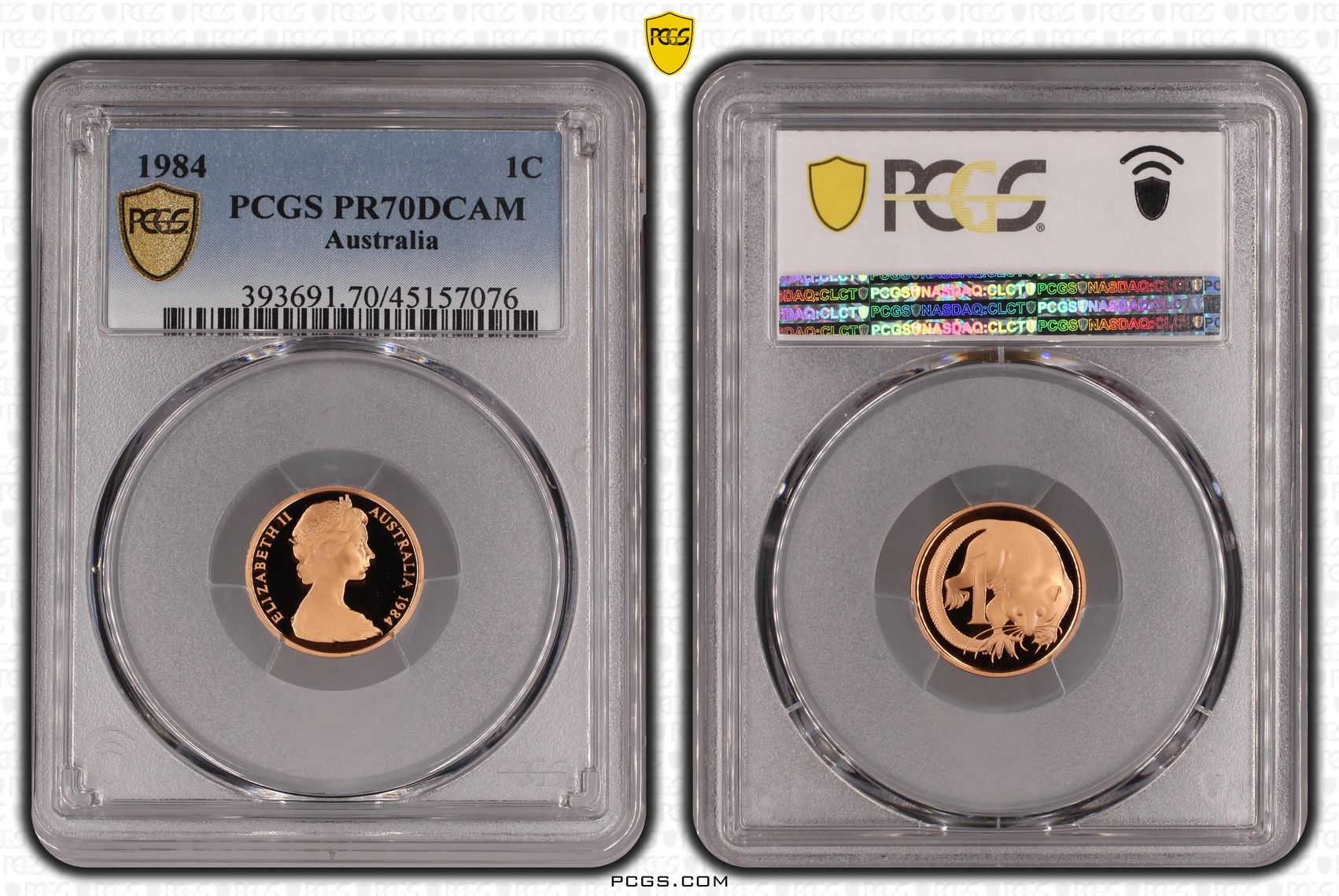 Elizabeth II, One Cent, 1984, PCGS PR70DCAM