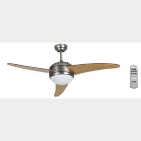 Goldair GCF-2012R1 Light Ceiling Fan and Remote - Brown/Silver (1320mm)