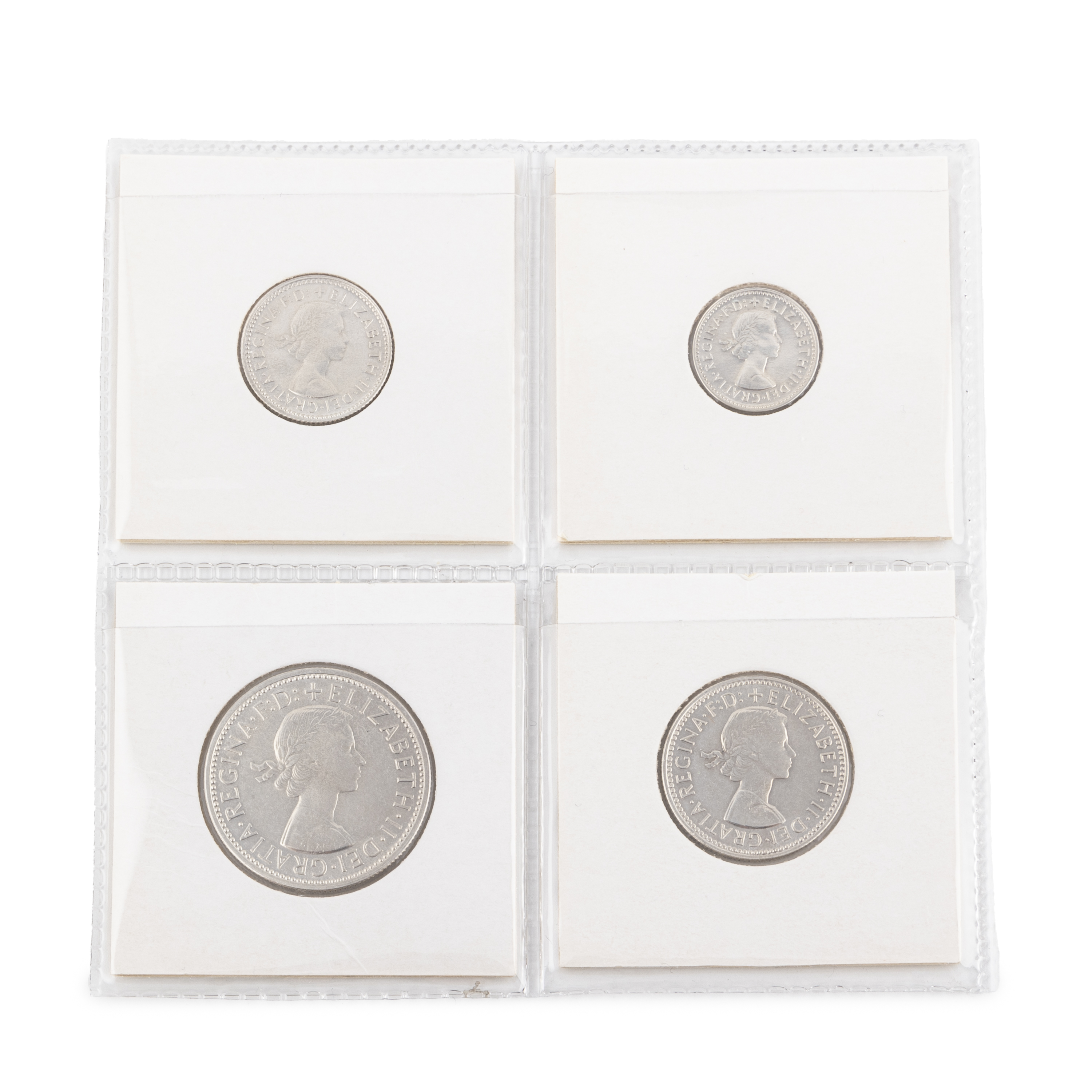 Elizabeth II, Four Coin Melbourne Proof Set, Threepence - Florin, 1960, FDC