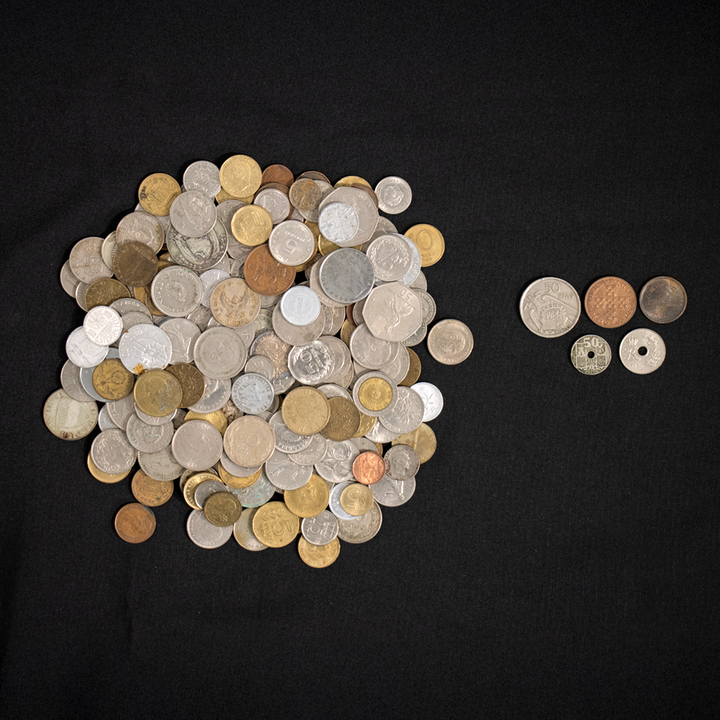 Bolsa con 200 monedas