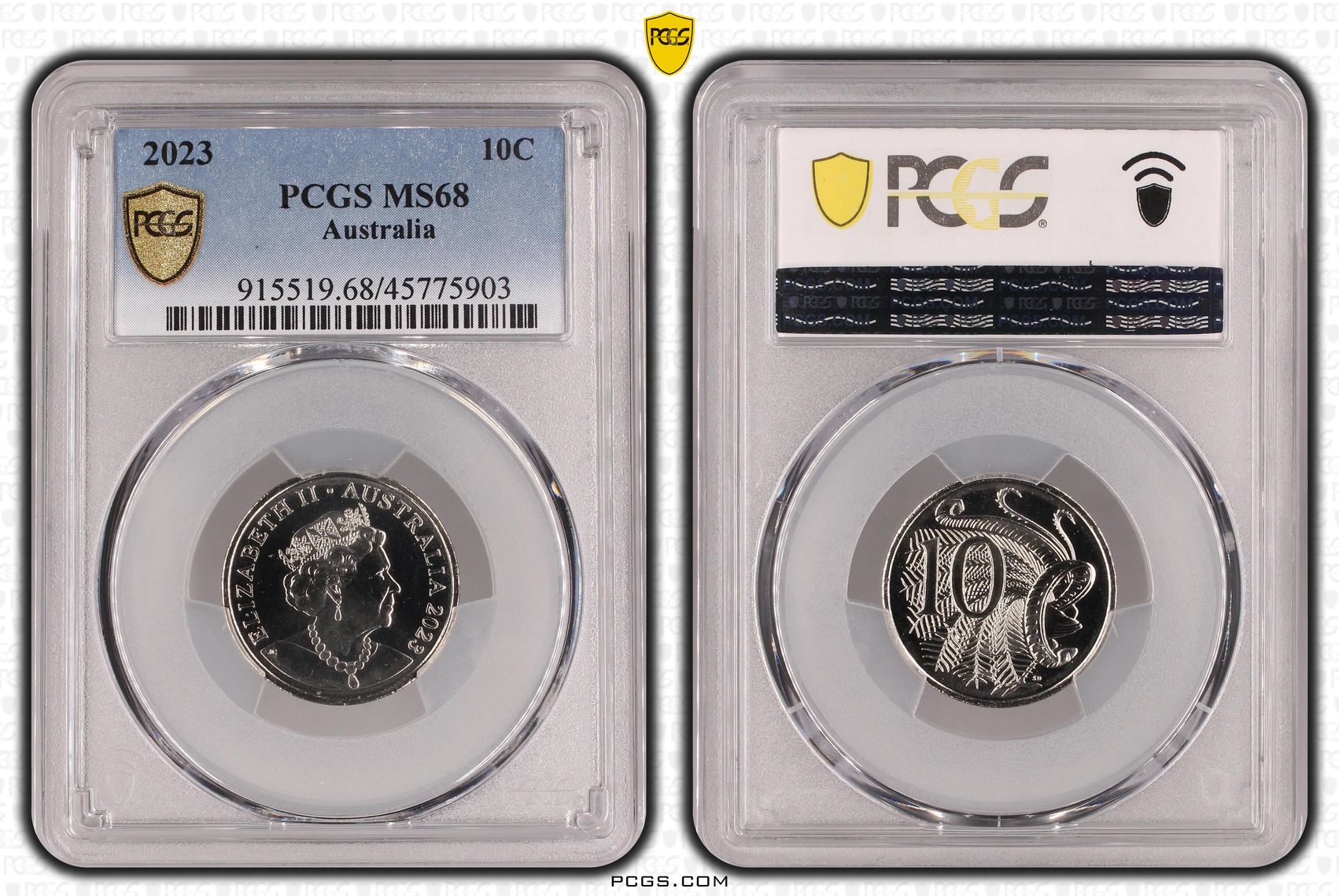 Ten Cent, 2023, PCGS MS68