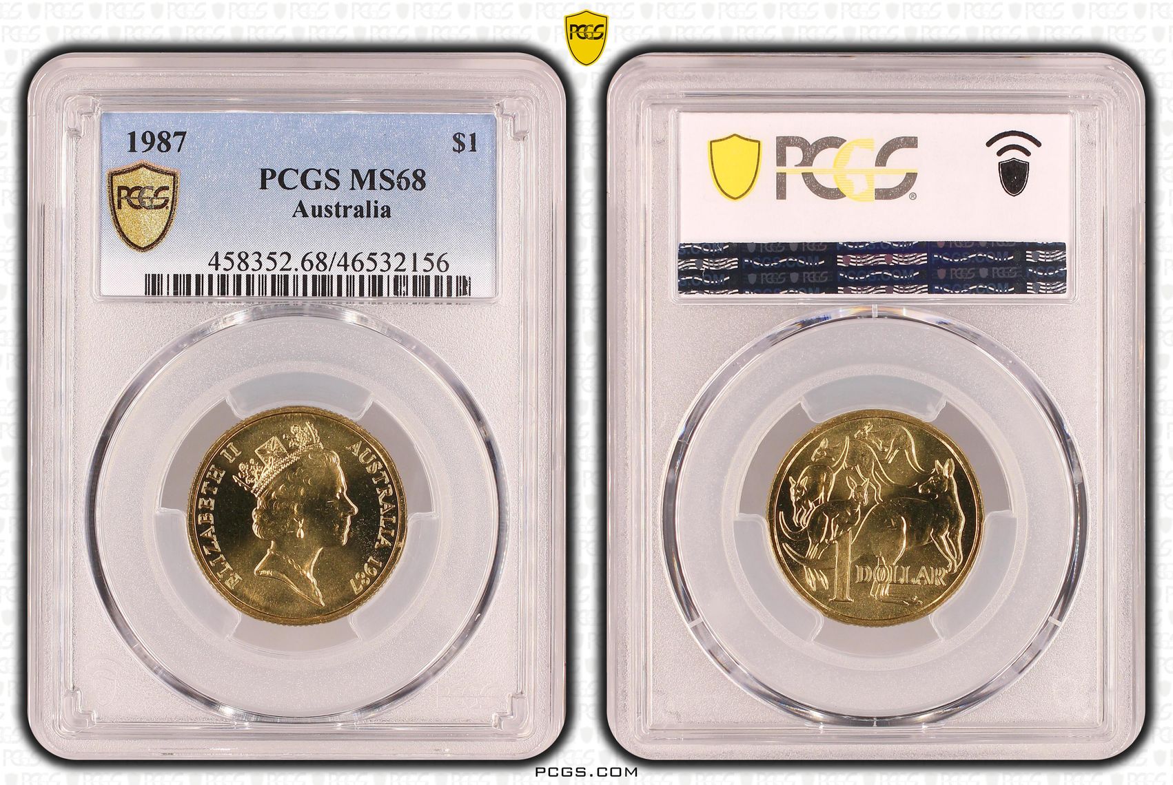 Elizabeth II, One Dollar, 1987, PCGS MS 68