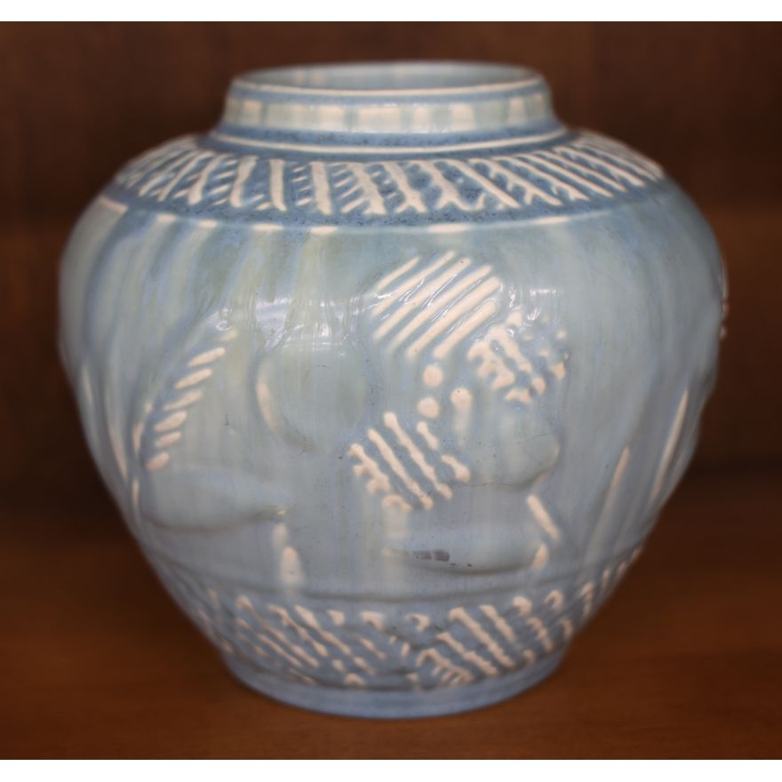 Rookwood 1945 Blue Art Pottery Vase 6''