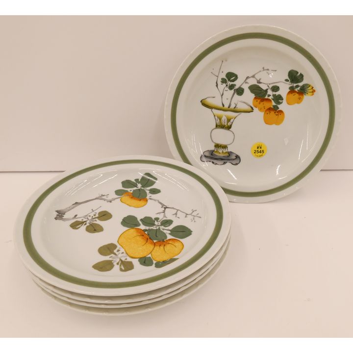 5pc Mottahedeh Asian Style Porcelain Plates- 8''