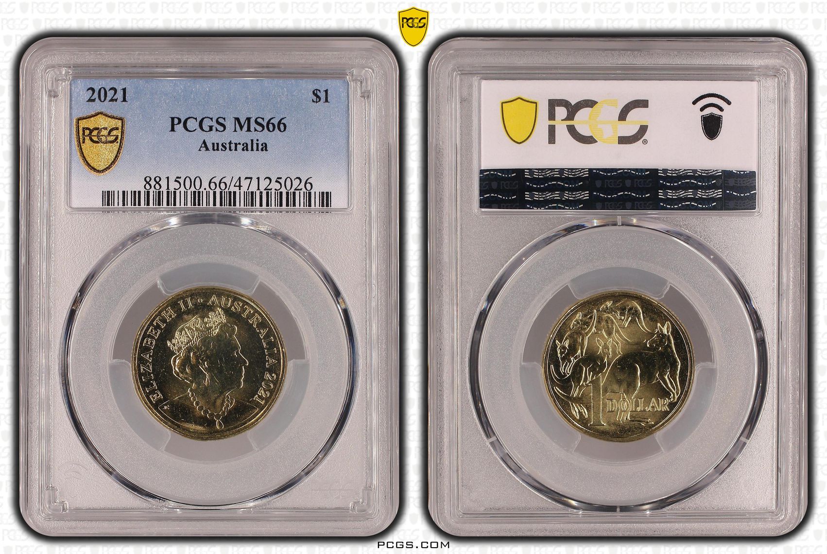 478 · Elizabeth II, One Dollar, 2021, PCGS MS66