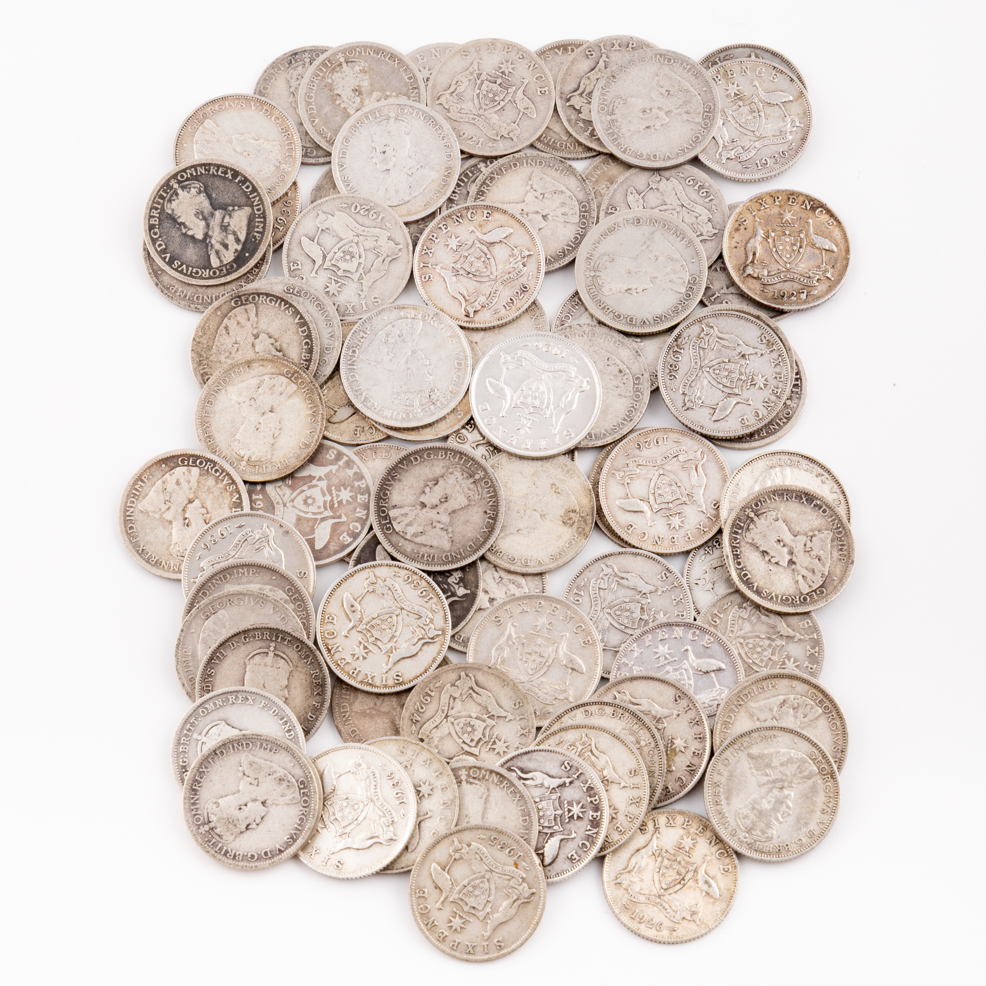 George V, Sixpence, 1910 - 1936, VG - gF