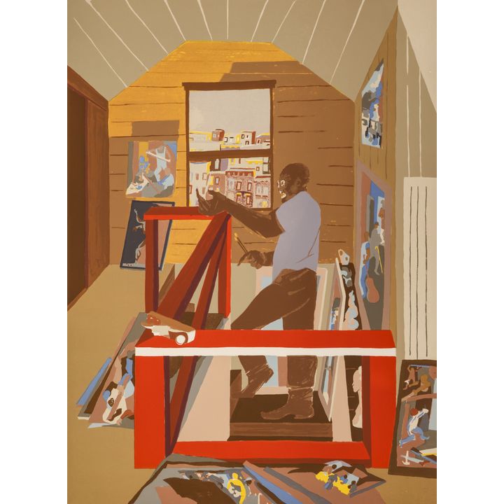 Jacob Lawrence ''The Studio'' 1996 Lithograph