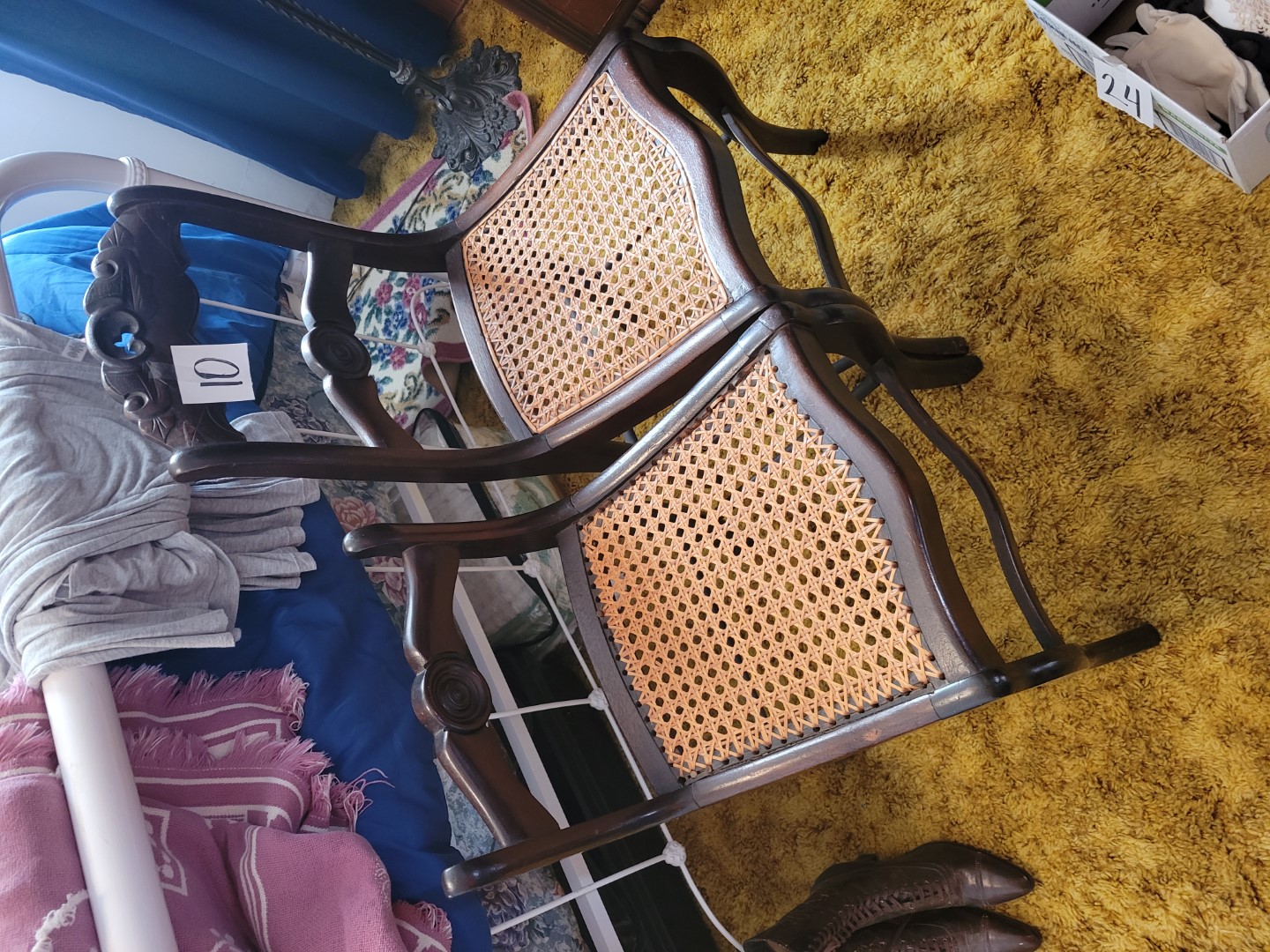 Pair of Woven Bottom Chairs Midwest Auctions, LLC