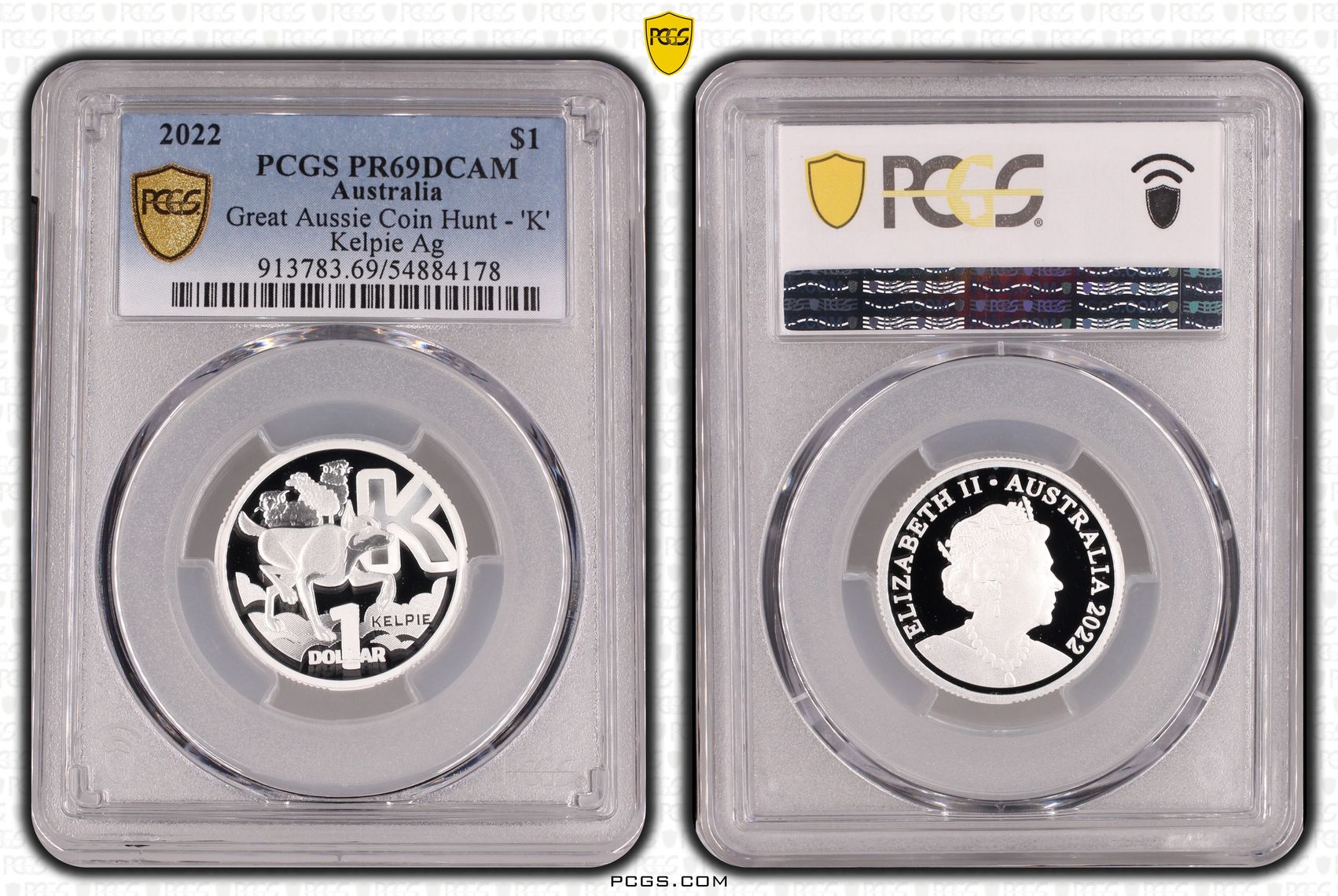 Great Aussie Coin Hunt - 'K', One Dollar, 2022, PCGS PR69DCAM