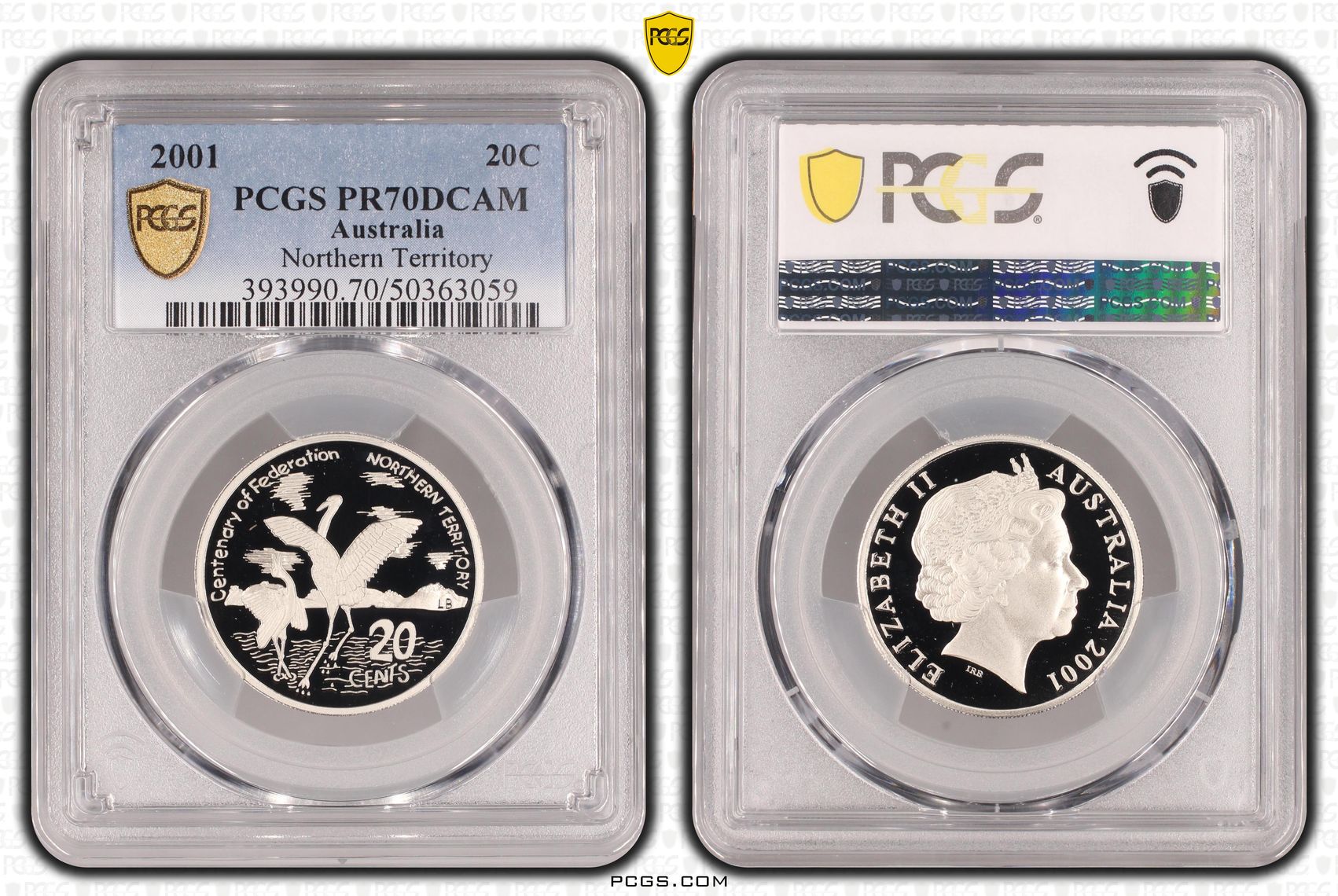 Northern Territory, Twenty Cent, 2001, PCGS PR70DCAM