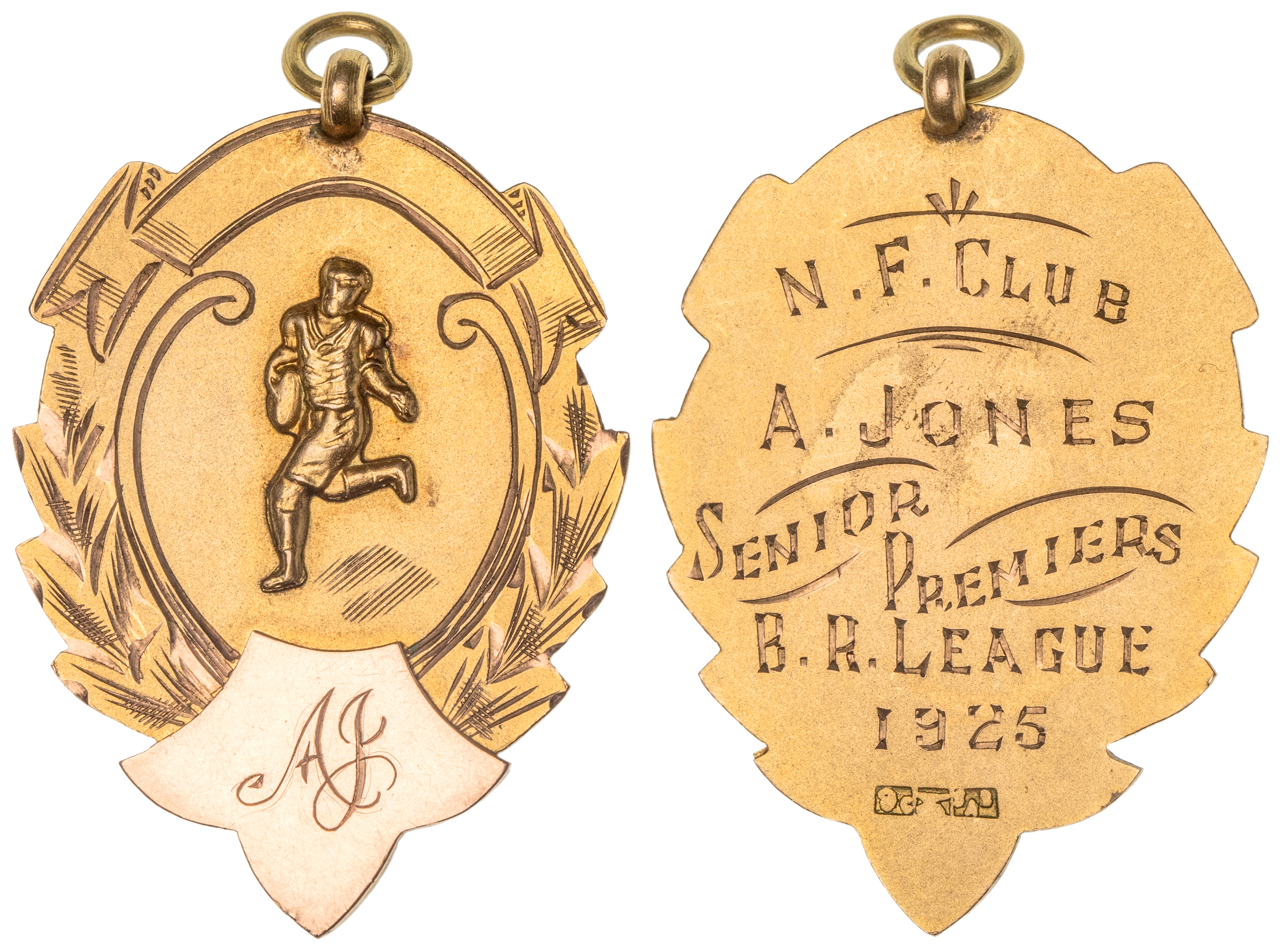 Rugby Prize Medal, 1925, VGC