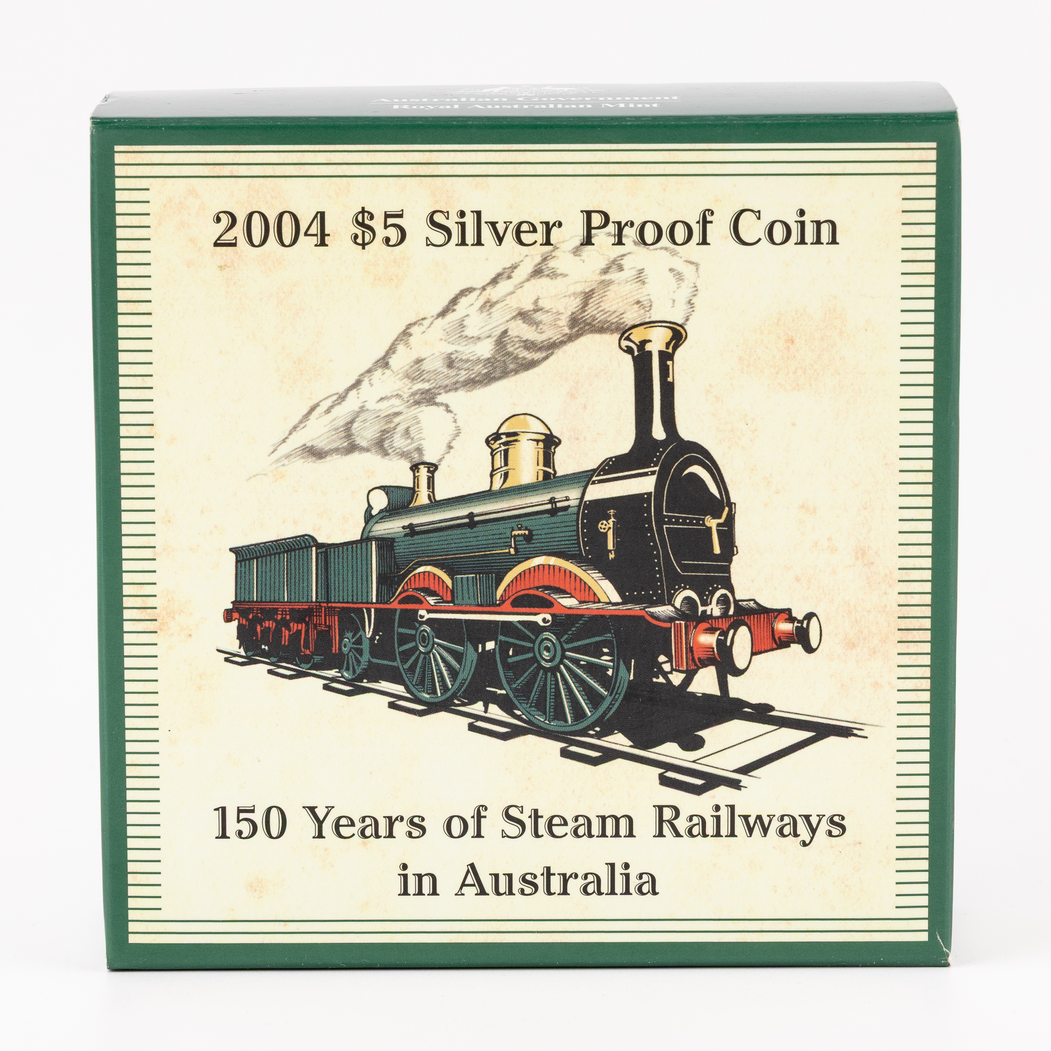 Elizabeth II, RAM - 150 Years of Steam Railways in Australia, Five Dollars, 2004, FDC