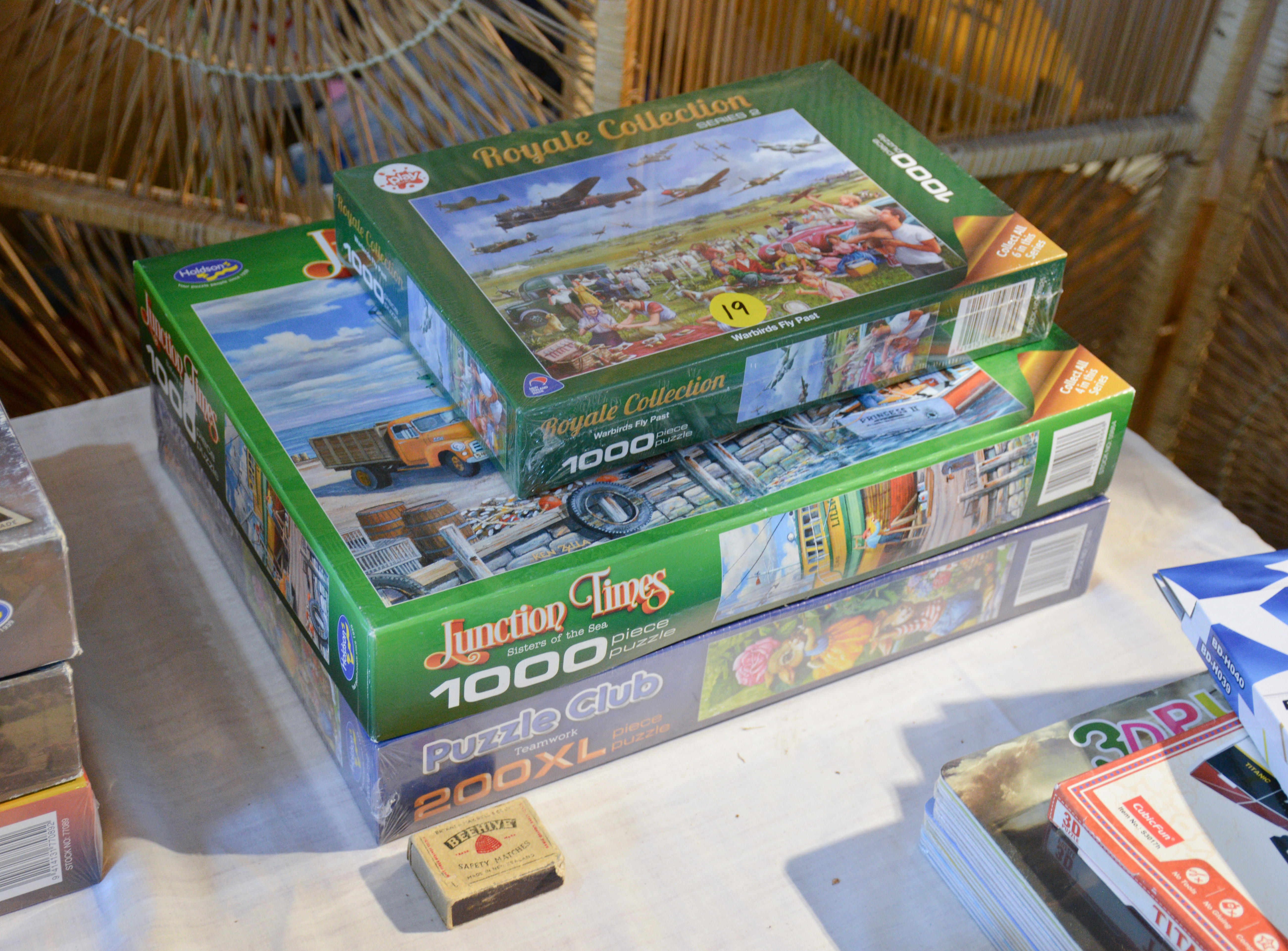 1,000pc x 2 and 200pc Jigsaw Puzzles — sold at auction in New Zealand for $10