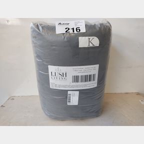 LUSCIOUS LIVING - DUVET COMFORTER - QUILTED COVER SET - 2 PILLOW CASES - - CHARCOAL GREY - KING -