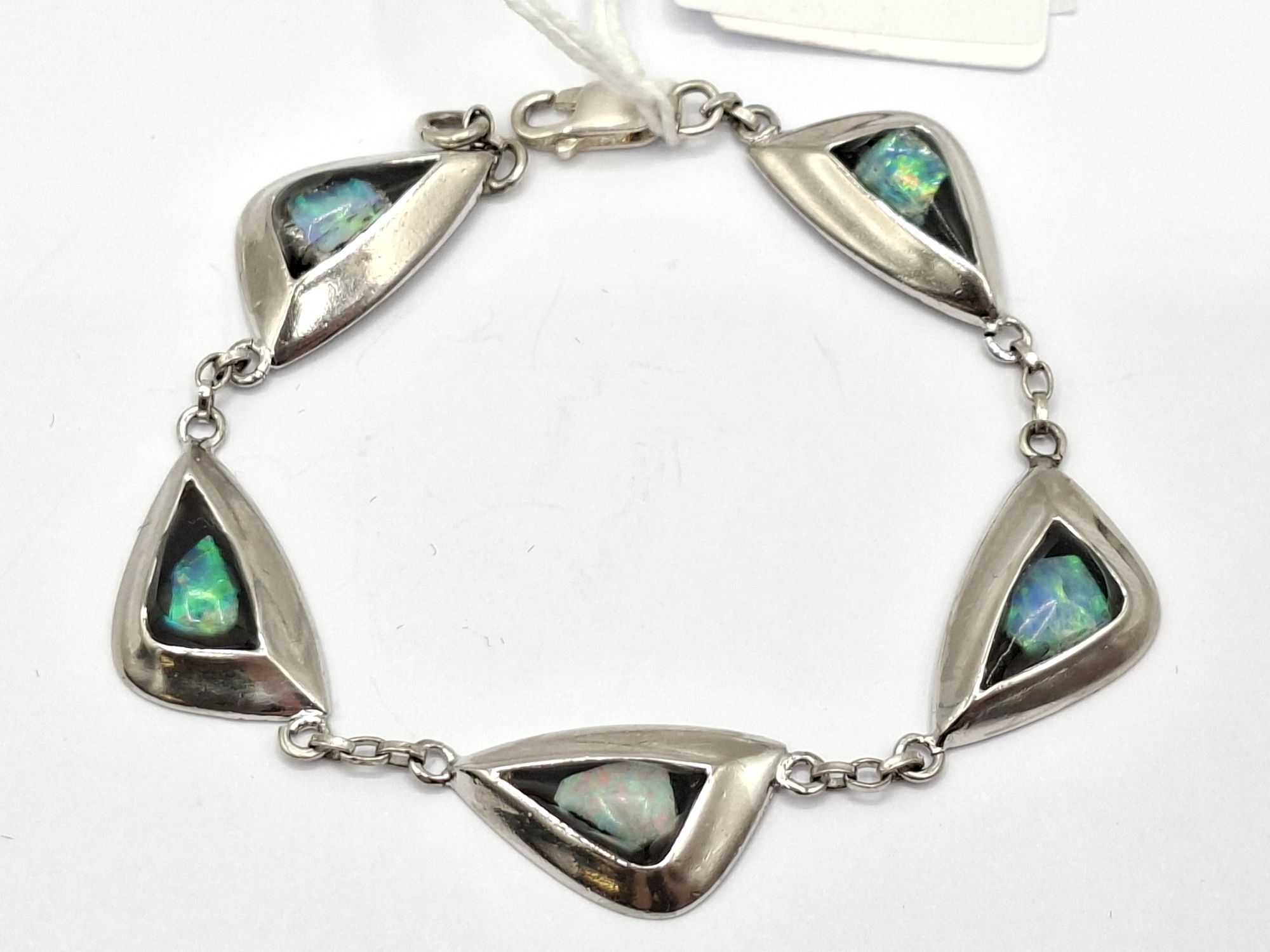 Sterling Silver Opal Bracelet