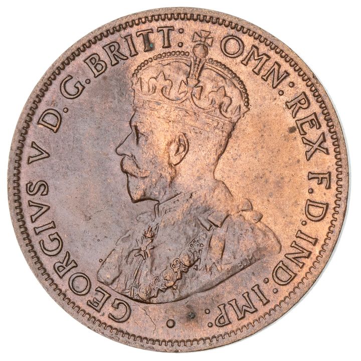 George V, Halfpenny, 1914,  UNC - CHU