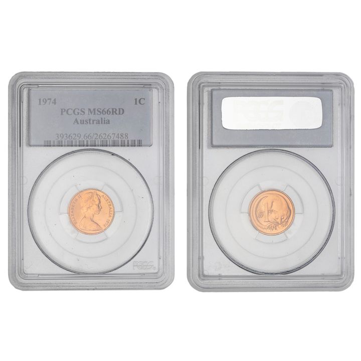 Elizabeth II, KM-62, One Cent, 1974, PCGS MS66RD