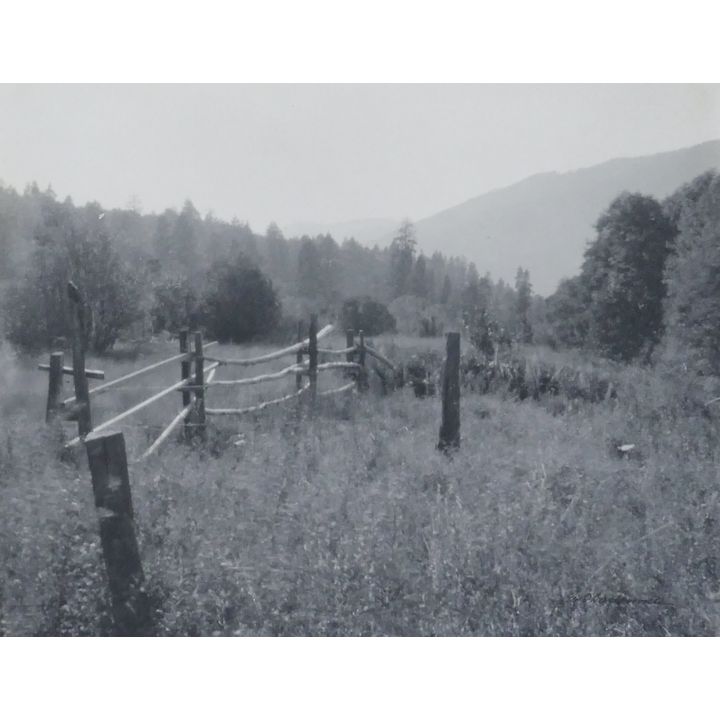 William Dassonville ''Untitled'' (Landscape with Fence)