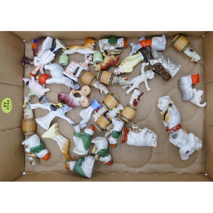 Box Old Porcelain Animal Figures