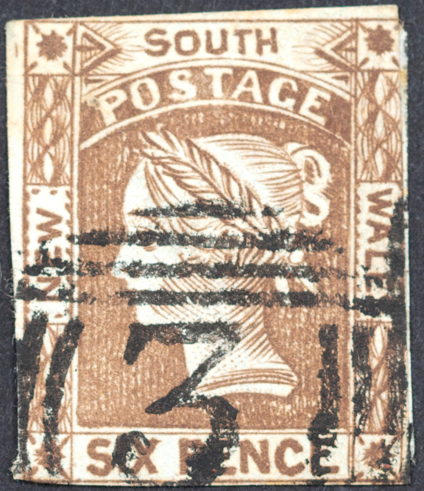 13 · Sixpence, Brown, 1853, FU