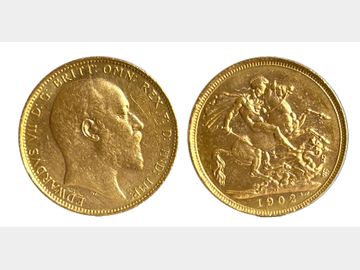 1902 EDWARD VII MELBOURNE MINT GOLD SOVEREIGN