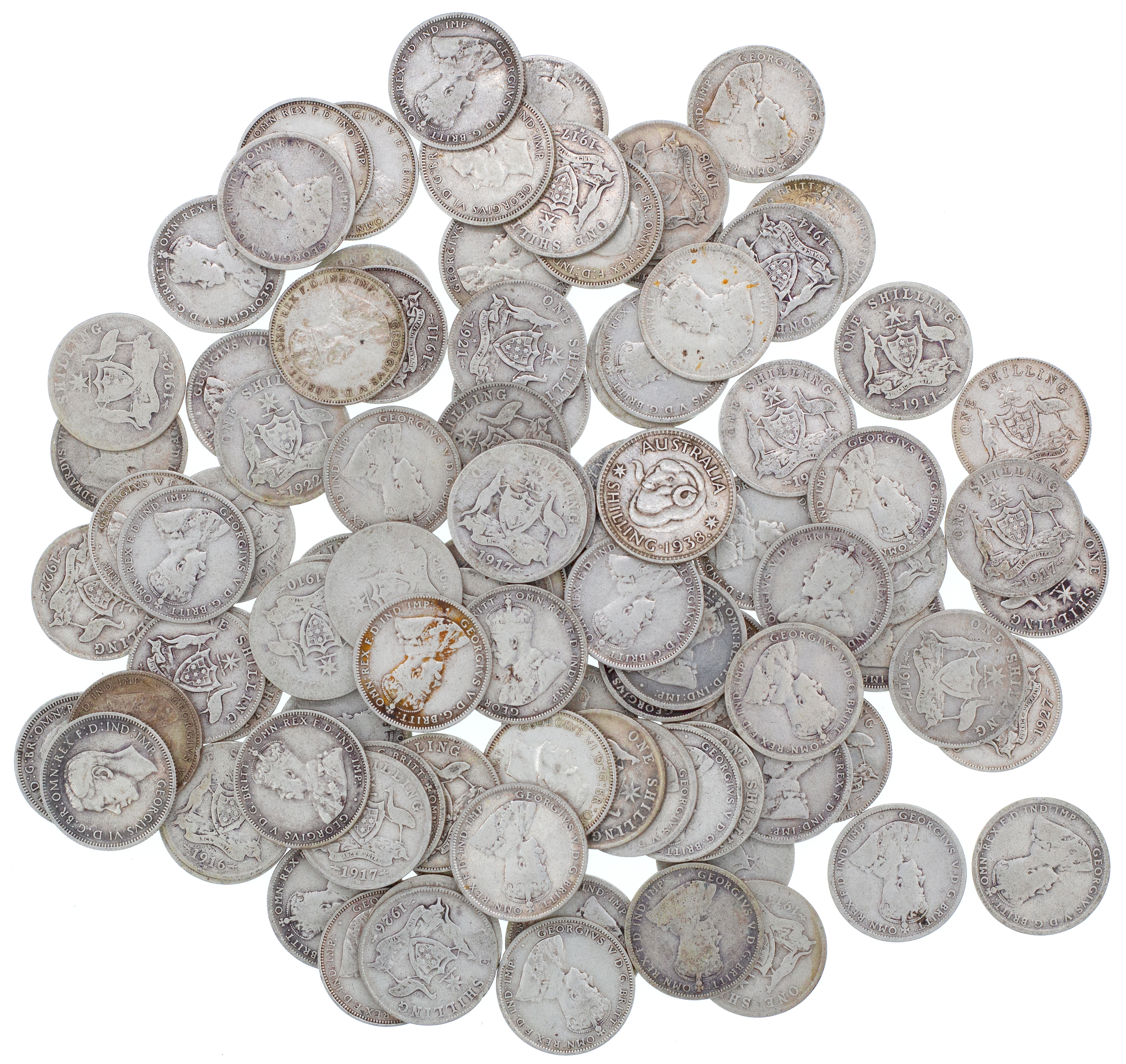 Edward VII - George V, Shilling, 1910 - 1936, Poor - aVF