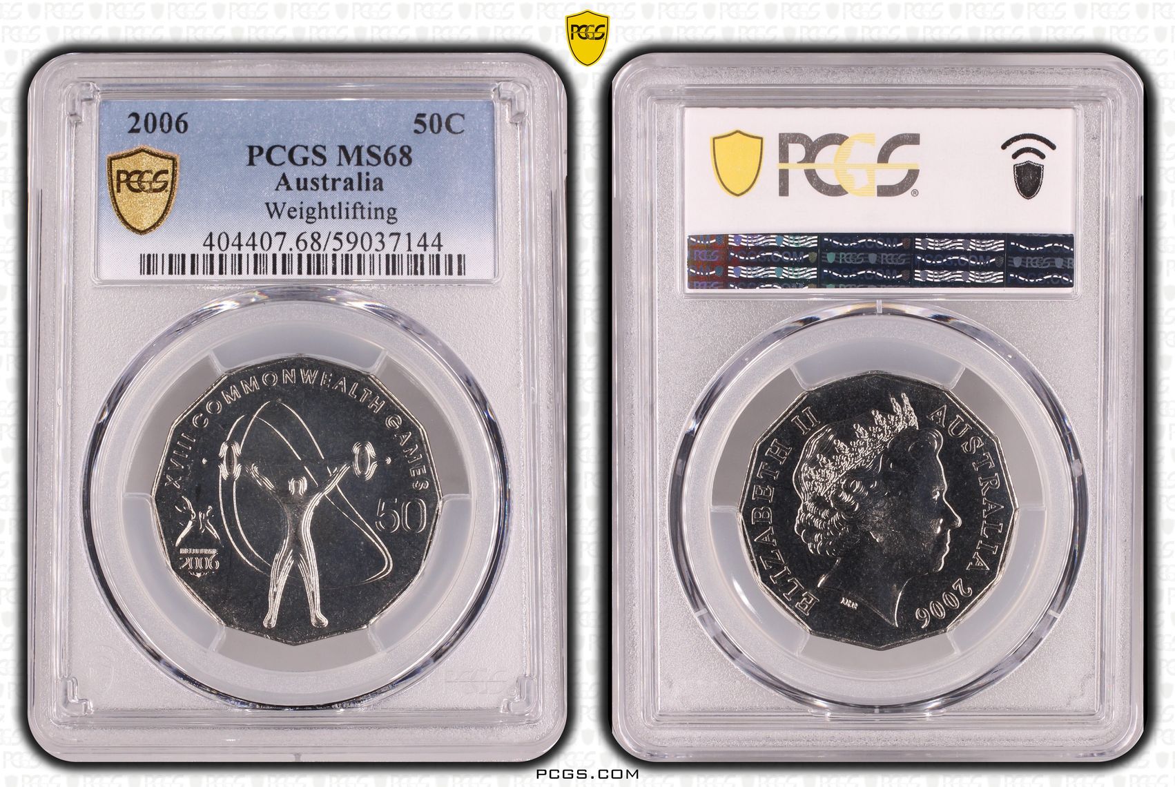Weightlifting, POP 11/0, Fifty Cent, 2006, PCGS MS68