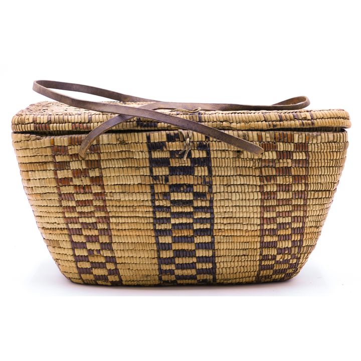 Antique Thompson River Covered Indian Basket