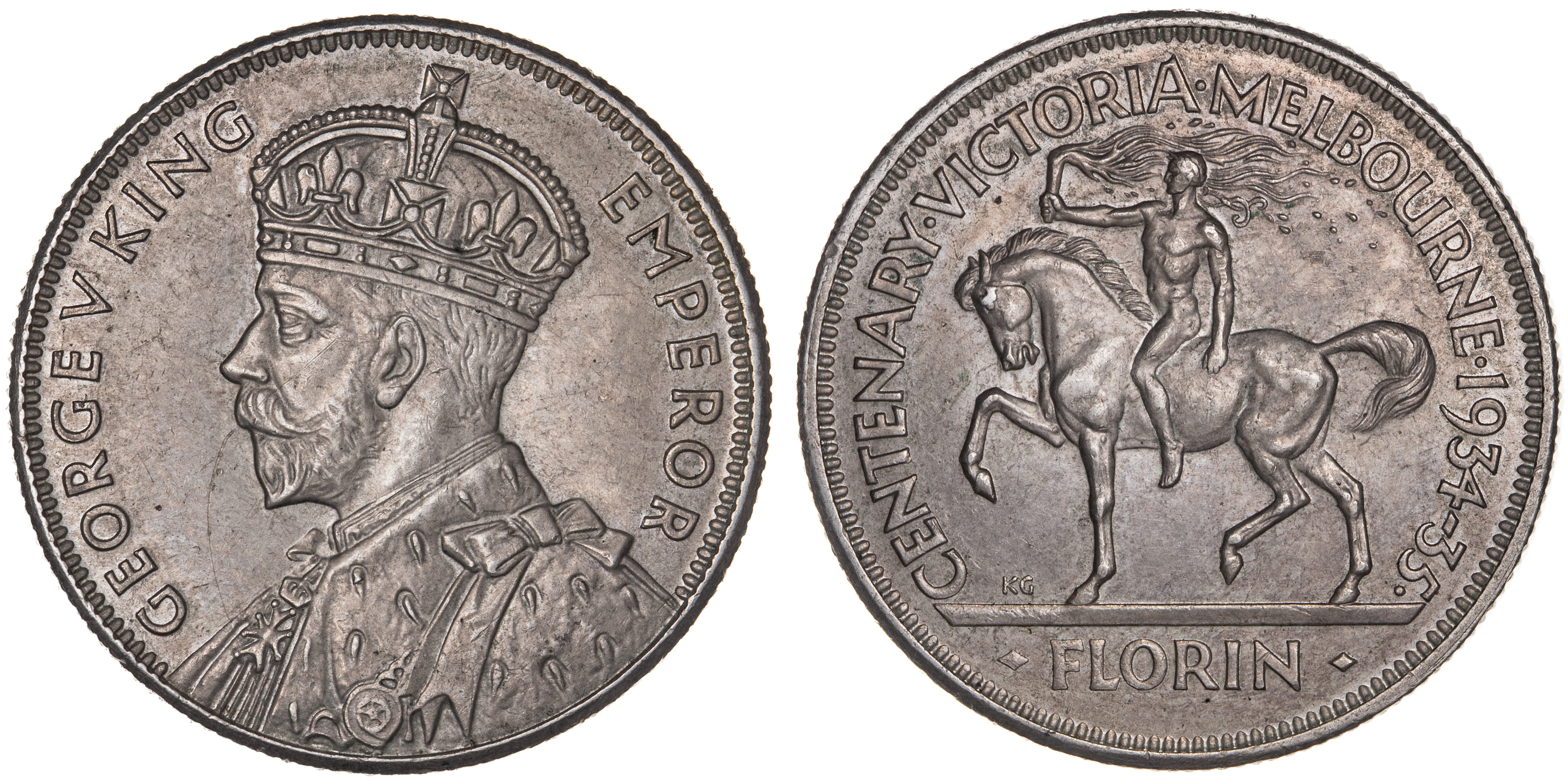 George V, Florin, 1934-35, aEF