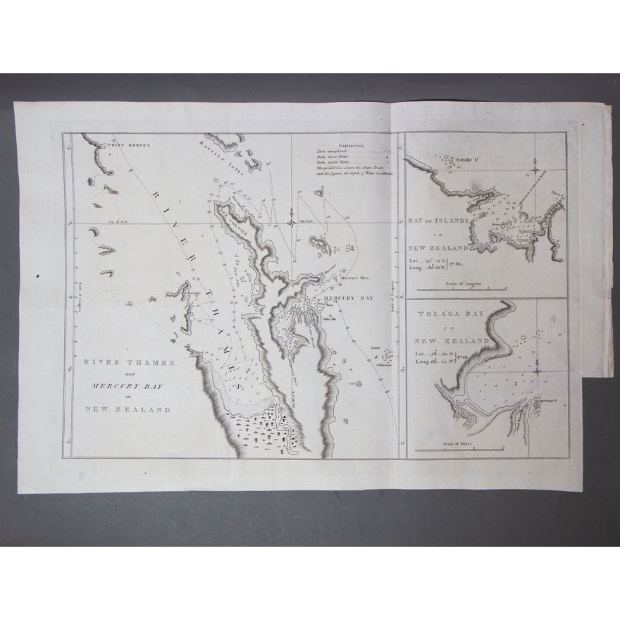 COOK, JAMES [3 charts] - Chart of Cook’s Strait in New Zealand