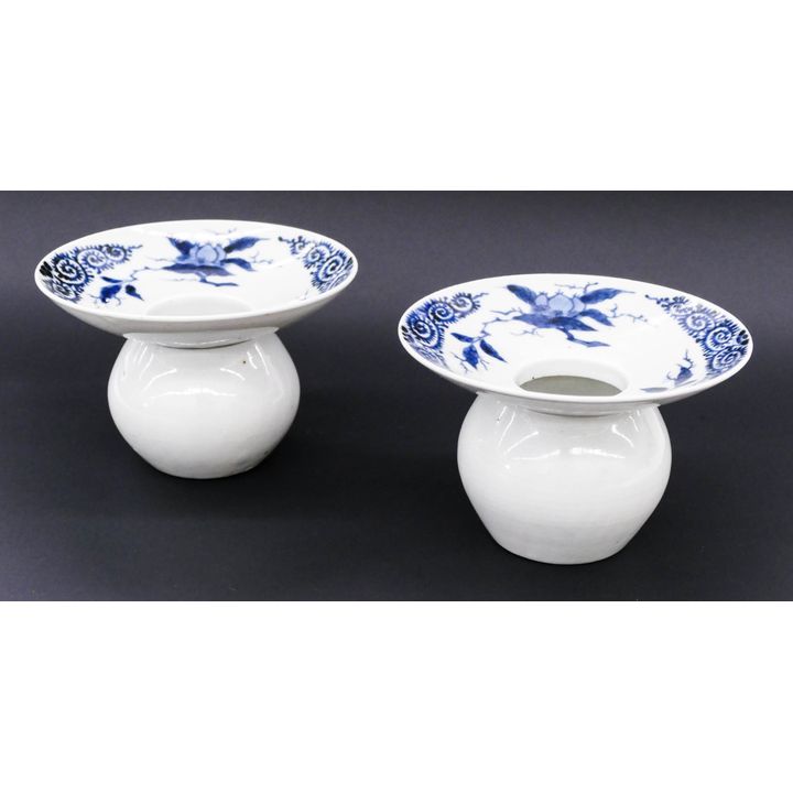 Pair of Japanese 18th Cent. Arita Spittoons 3.25''