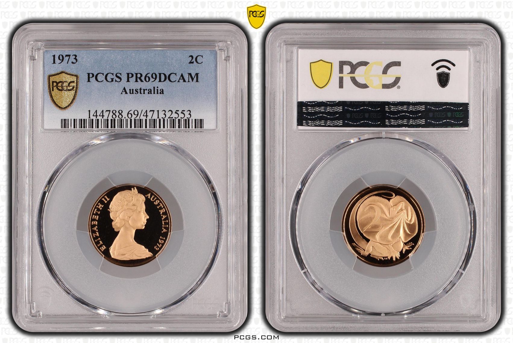 Elizabeth II, Two Cent, 1973, PCGS PR69DCAM